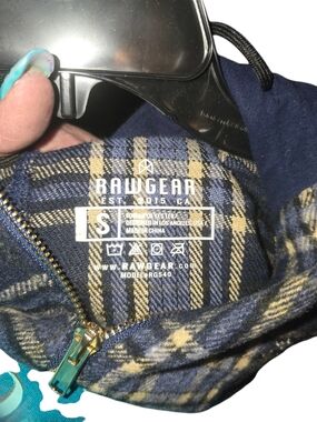 RAWGEAR Navy Plaid Lightweight Shirt Jacket - Men’s Small